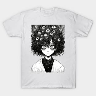 Creepy manga horror - Scary Ghost halloween Haunted T-Shirt